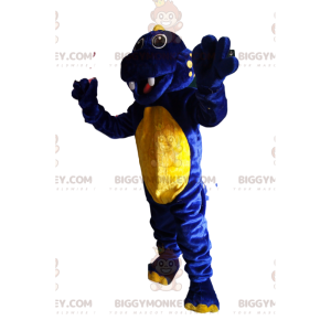 Kostým maskota Super Excited Blue & Yellow Dinosaur