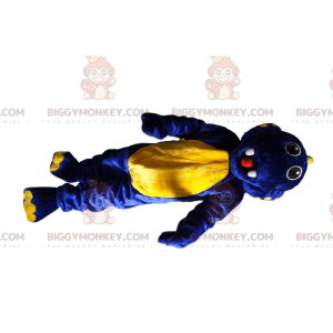 Costume da mascotte BIGGYMONKEY™ dinosauro blu e giallo super