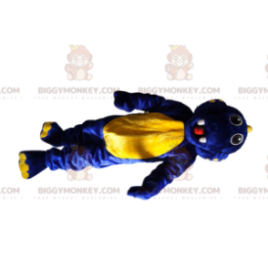 Costume da mascotte BIGGYMONKEY™ dinosauro blu e giallo super