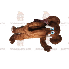 Costume de mascotte BIGGYMONKEY™ de mammouth marron avec de