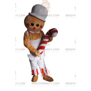 Candy Cane Gingerbread Character BIGGYMONKEY™ Maskotdräkt -