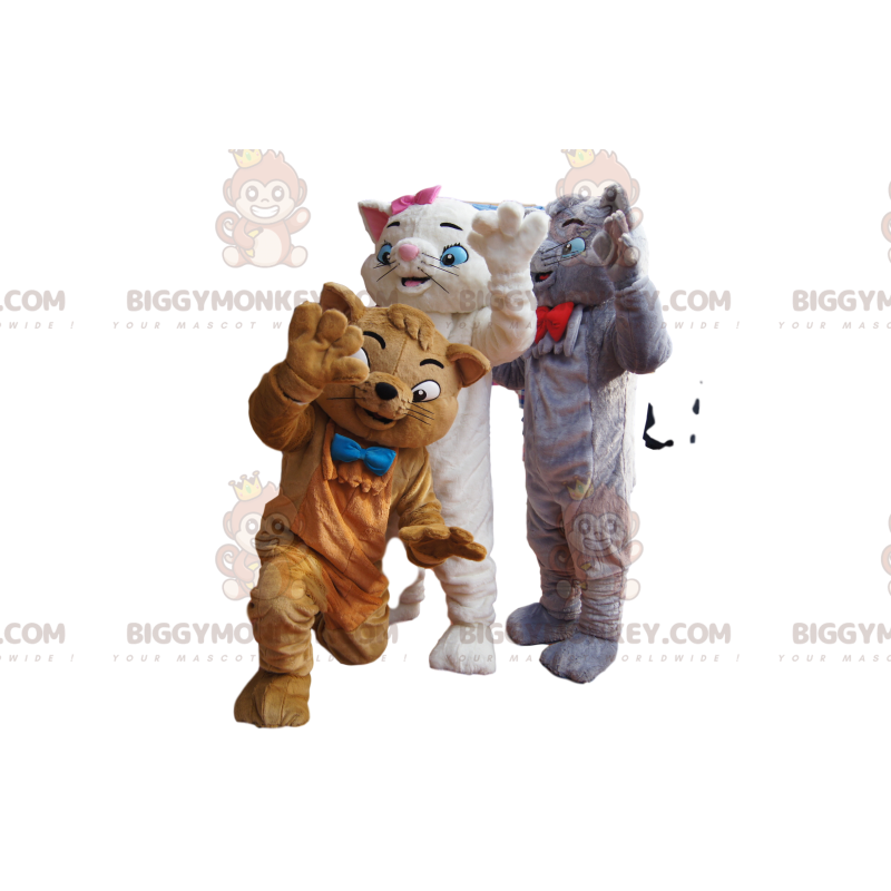 Trio de Costume de mascotte BIGGYMONKEY™ des Aristochats.