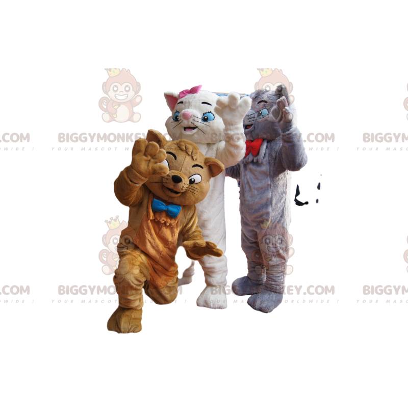 Trio de fantasia de mascote Aristocats BIGGYMONKEY™. Traje