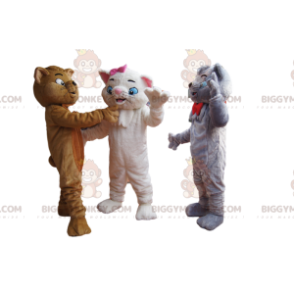 Kostýmní trio maskotů Aristocats BIGGYMONKEY™. Kostým