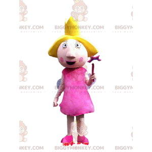 Costume da fata BIGGYMONKEY™ con un grazioso vestito rosa.