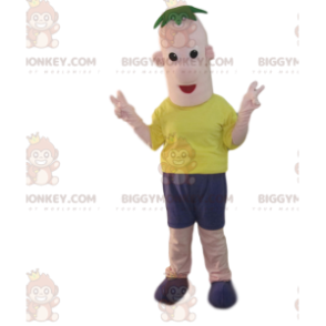 BIGGYMONKEY™ Disfraz de mascota de hombre divertido con flecos