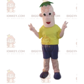 Costume de mascotte BIGGYMONKEY™ de bonhomme rigolo avec une