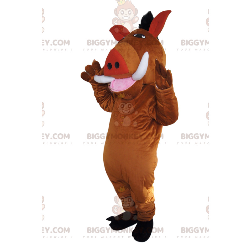 BIGGYMONKEY™ mascot costume of Pumba, the famous warthog from