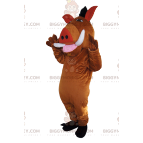 Traje de mascote BIGGYMONKEY™ de Pumba, o famoso javali de O