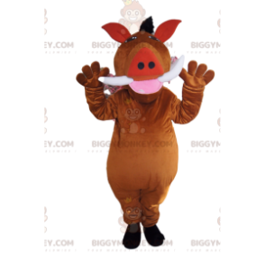 Traje de mascote BIGGYMONKEY™ de Pumba, o famoso javali de O