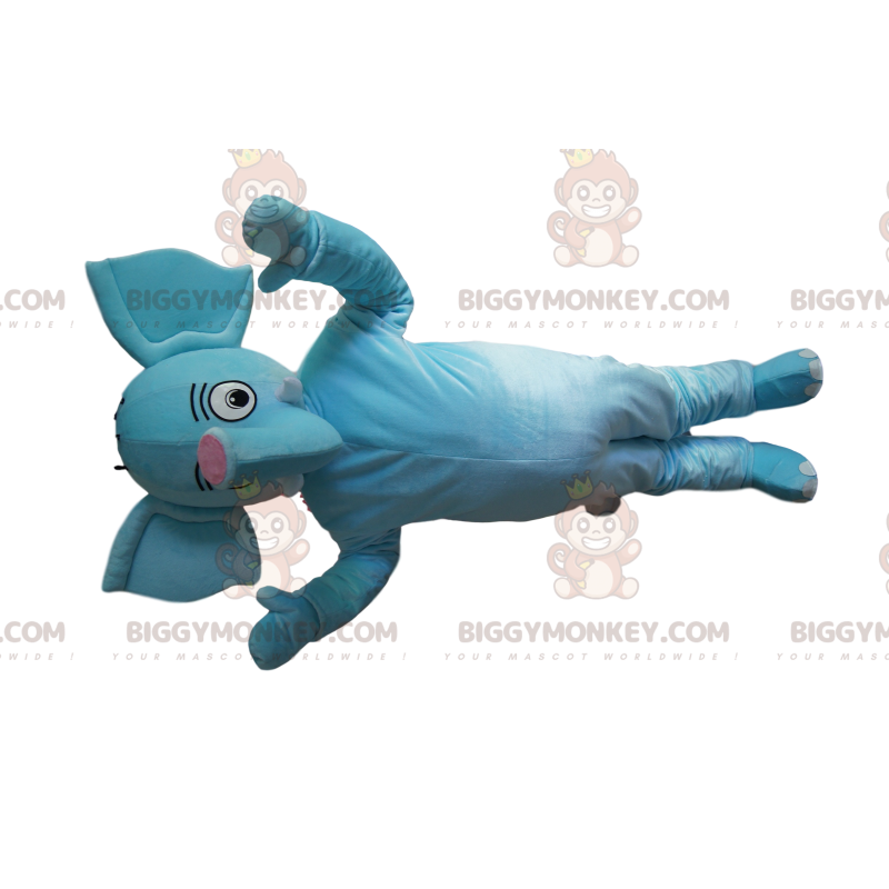 Costume de mascotte BIGGYMONKEY™ d'éléphant bleu trop mignon -