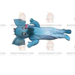 Zu süßer blauer Elefant BIGGYMONKEY™ Maskottchen-Kostüm -