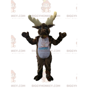 Costume de mascotte BIGGYMONKEY™ d'orignal avec de superbes