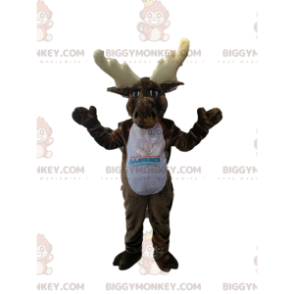 Moose BIGGYMONKEY™ Mascot Costume with Great Antlers –