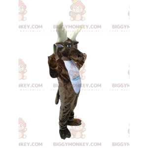 Disfraz de mascota de alce BIGGYMONKEY™ con grandes astas -