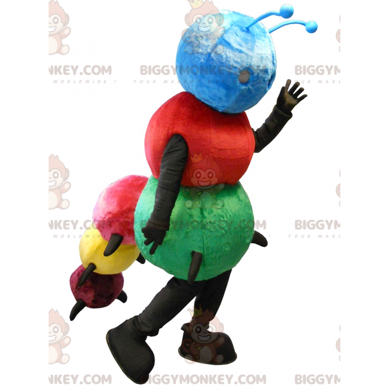 Costume de mascotte BIGGYMONKEY™ de chenille multicolore -