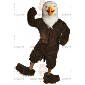 Disfraz de mascota BIGGYMONKEY™ de águila marrón y blanca muy