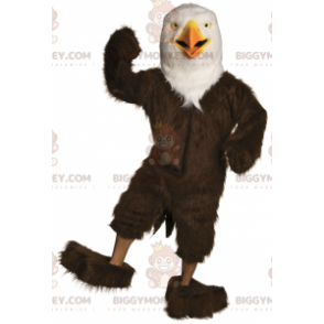 Disfraz de mascota BIGGYMONKEY™ de águila marrón y blanca muy