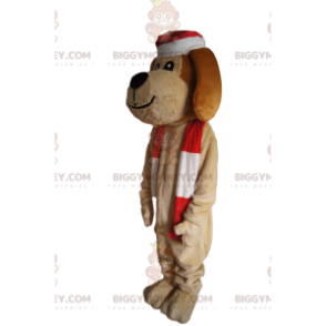 Brauner Hund BIGGYMONKEY™ Maskottchen-Kostüm mit