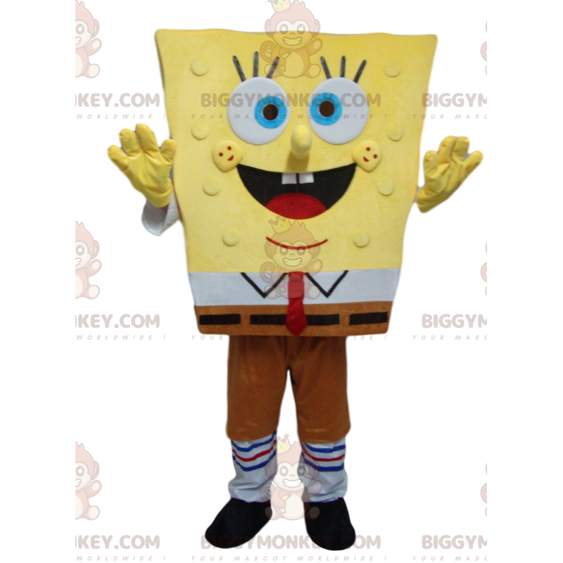 Disfraz de mascota Bob Esponja súper entusiasta BIGGYMONKEY™ -