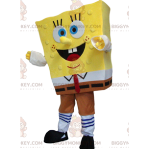 Superbegeistertes SpongeBob BIGGYMONKEY™ Maskottchen-Kostüm -