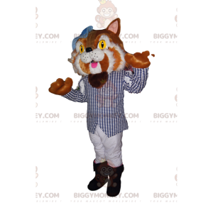 Costume de mascotte BIGGYMONKEY™ du Chat Botté avec une veste à