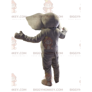 BIGGYMONKEY™ Mascottekostuum Grijze olifant met gigantische