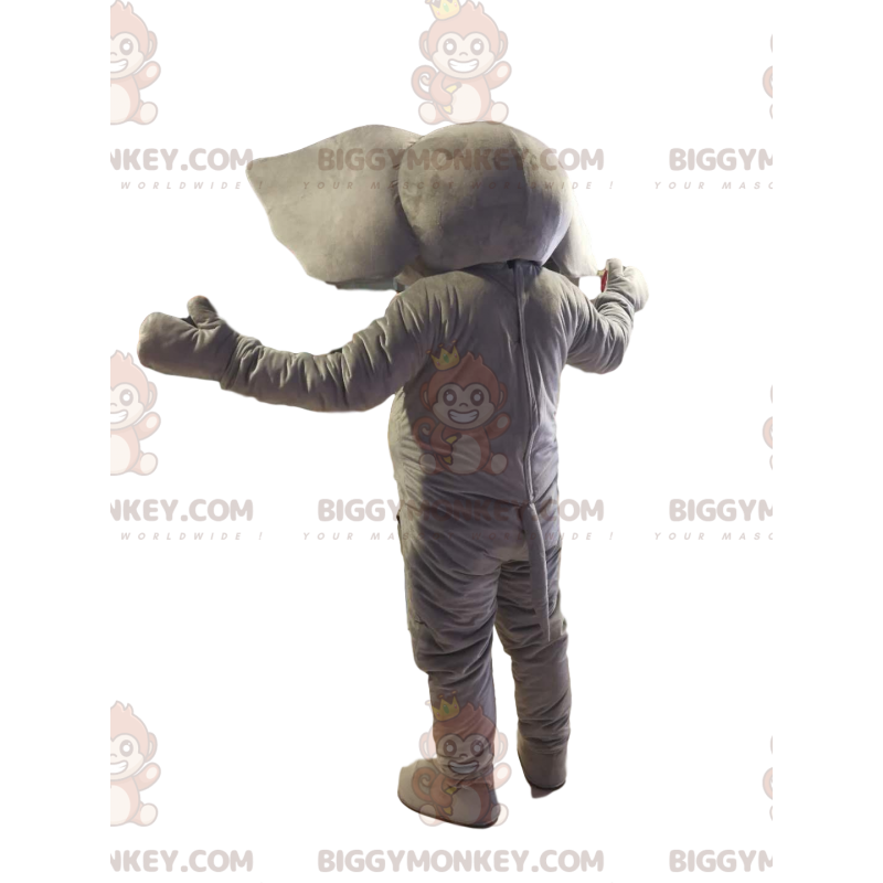 Disfraz de mascota BIGGYMONKEY™ Elefante gris con orejas