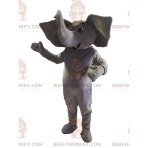 BIGGYMONKEY™ Mascot Costume Gray Elephant with Giant Ears -