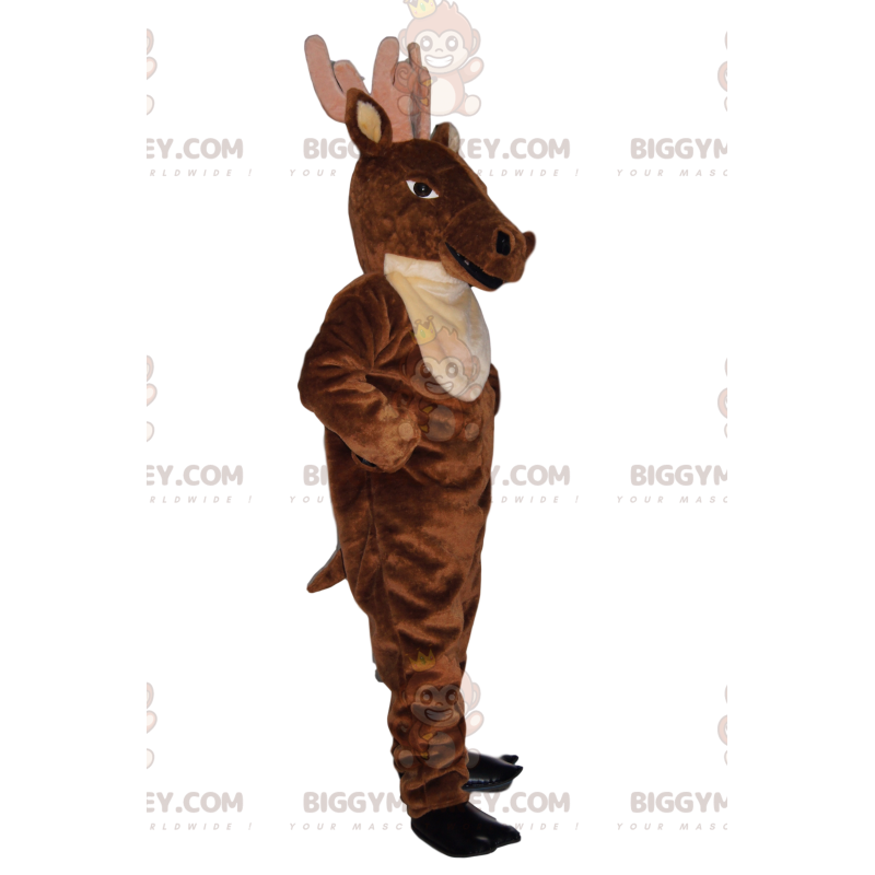 Majestic Brown Deer With Big Antlers BIGGYMONKEY™ Mascot