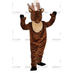 Disfraz de mascota BIGGYMONKEY™ de majestuoso ciervo marrón con