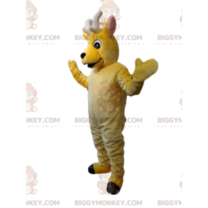 Traje de mascote BIGGYMONKEY™ de veado amarelo muito fofo –
