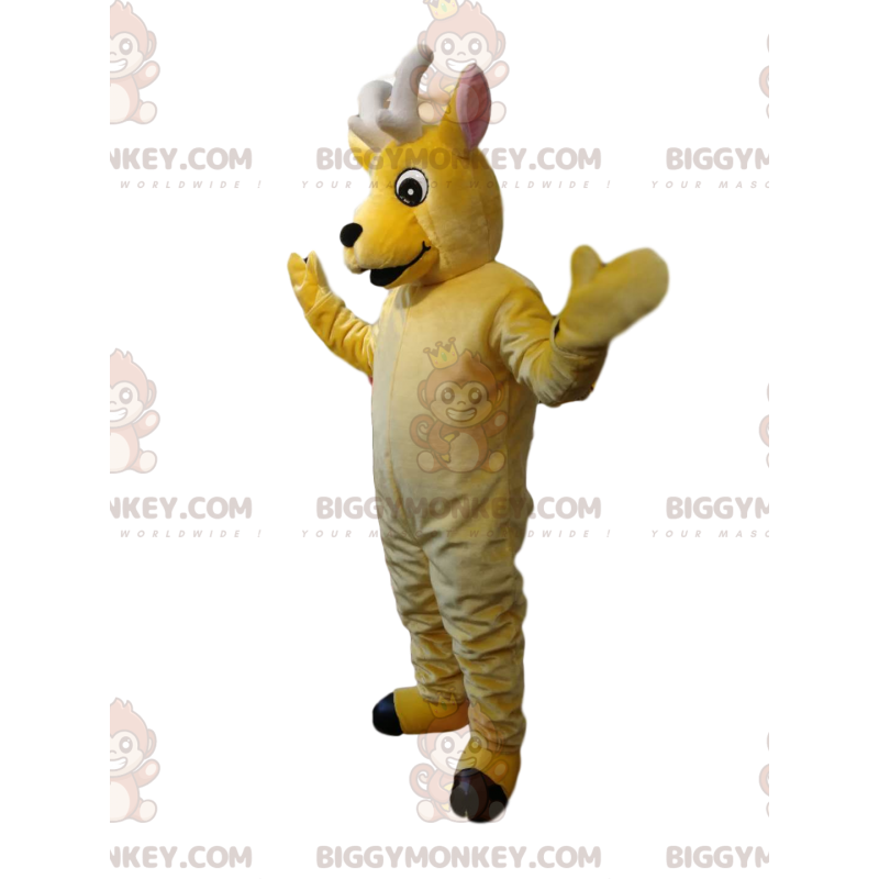 Costume da mascotte BIGGYMONKEY™ con cervo giallo davvero