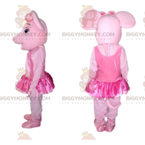 Costume de mascotte BIGGYMONKEY™ de cochonne rose avec un tulle