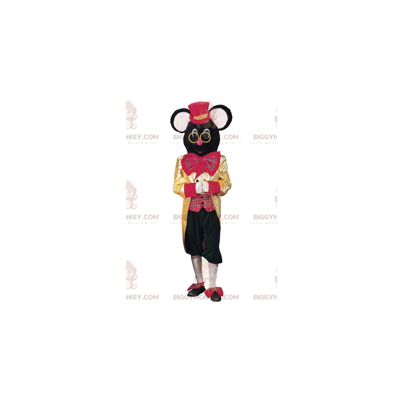 Traje de mascote de rato de circo preto BIGGYMONKEY™ –