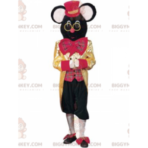 Traje de mascote de rato de circo preto BIGGYMONKEY™ –