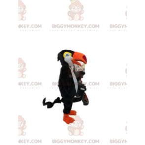 BIGGYMONKEY™ Mascot Costume of Black and White Toucan with