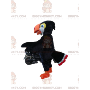 Traje de mascote BIGGYMONKEY™ de tucano preto e branco com
