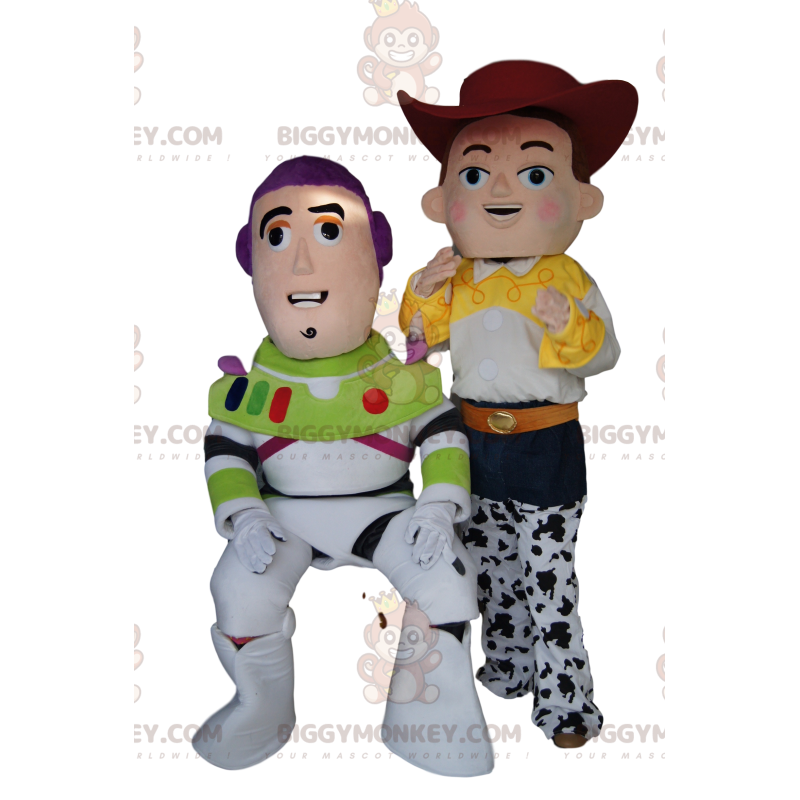 Duo de Costume de mascotte BIGGYMONKEY™ de Jessie et de Buzz