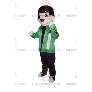 Costume de mascotte BIGGYMONKEY™ de jeune garçon stylé avec une