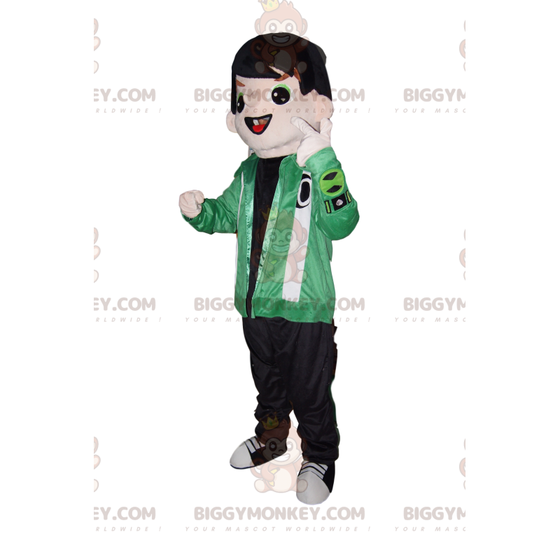 Stylowy kostium maskotki dla chłopca BIGGYMONKEY™ z zieloną