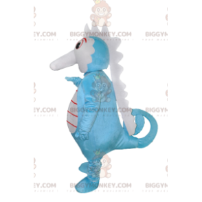 Funny Blue and White Seahorse BIGGYMONKEY™ Mascot Costume –