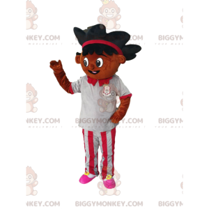 BIGGYMONKEY™ mascottekostuum van klein gemengd ras meisje met