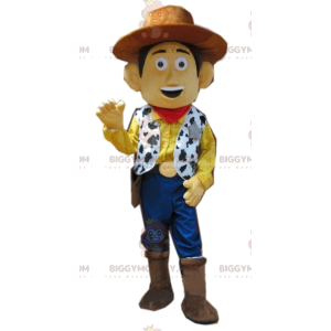 Uppsluppen Woody BIGGYMONKEY™ maskotdräkt, vår Toy Story Cowboy