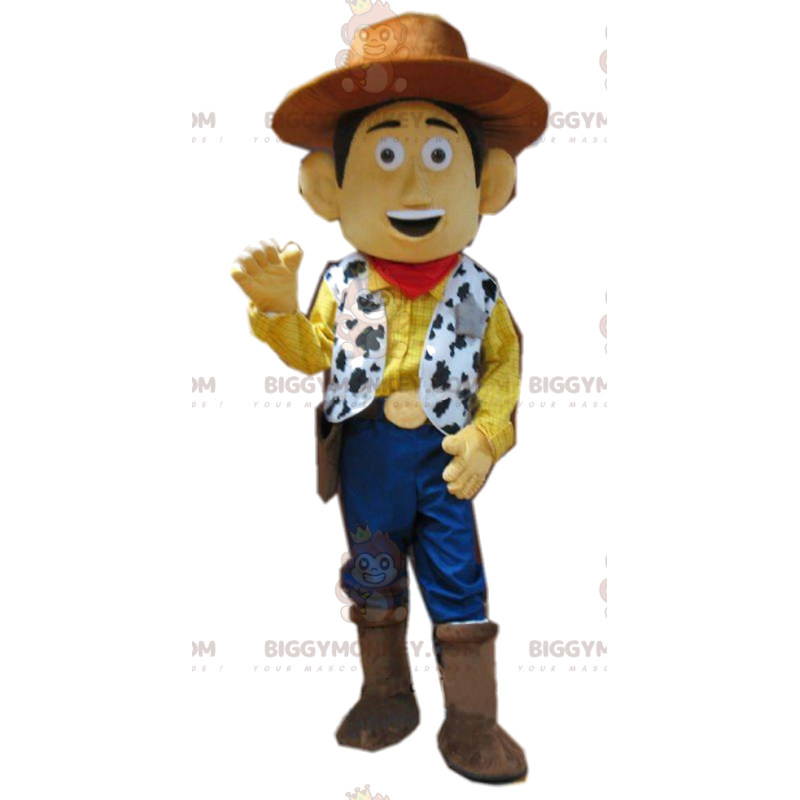 Uppsluppen Woody BIGGYMONKEY™ maskotdräkt, vår Toy Story Cowboy