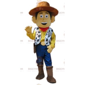 Uppsluppen Woody BIGGYMONKEY™ maskotdräkt, vår Toy Story Cowboy