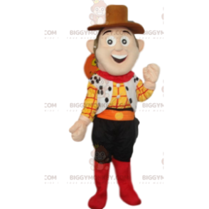 Vriendelijk cowboy BIGGYMONKEY™ mascottekostuum. Cowboykostuum.