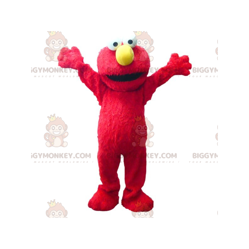 Costume de mascotte BIGGYMONKEY™ d'Elmo marionnette rouge -