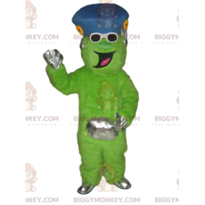 Funny Neon Green Character BIGGYMONKEY™ Mascot Costume With