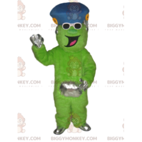 Funny Neon Green Character BIGGYMONKEY™ Mascot Costume With